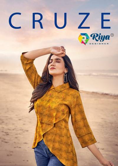 Cruze By Riya Designer Western Style Embroidery Short Top Collection